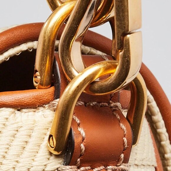 Fendi Beige/Brown FF Cotton Canvas Medium Baguette Bag - 8BR600 - Picture 6 of 12